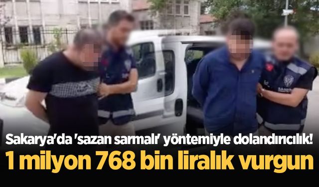 Sakarya'da 'sazan sarmalı' yöntemiyle dolandırıcılık! 1 milyon 768 bin liralık vurgun