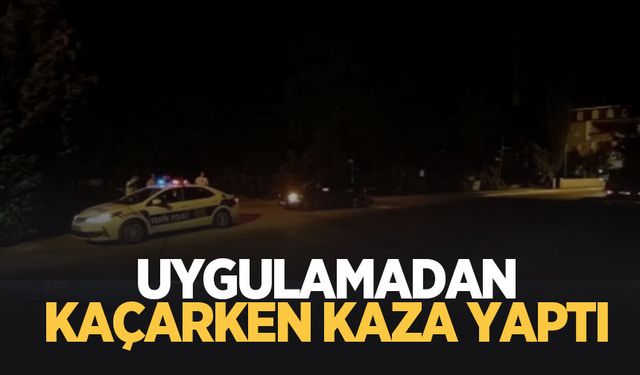 Motosikleti ile uygulamadan kaçerken kaza yaptı