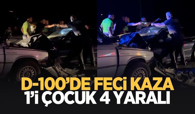 Otomobiller kafa kafaya çarpıştı: 4 yaralı