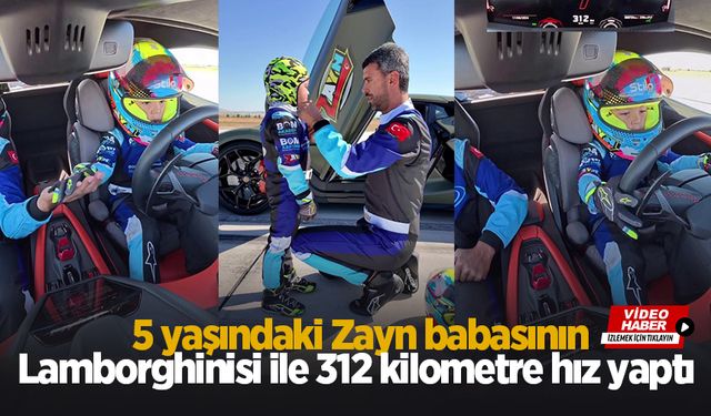 5 yaşındaki Zayn Lamborghini ile 312 kilometre hız yaptı