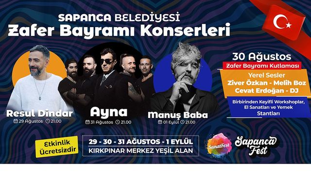 Sapanca'da El Sanatları Festivali başlıyor