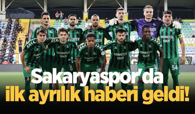 Sakaryaspor'da ilk ayrılık haberi geldi!