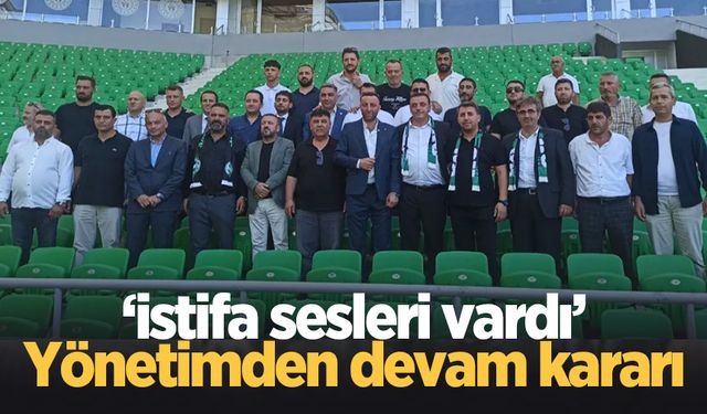 Sakaryaspor'da yönetim devam kararı aldı