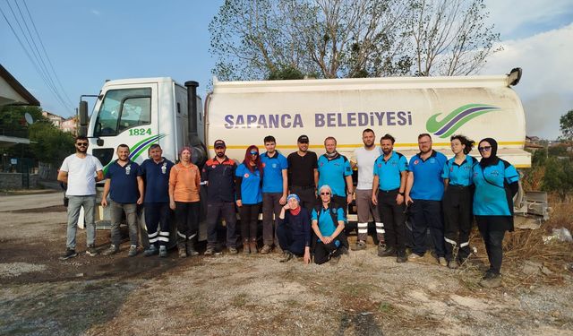 Sapanca’dan yangınla mücadeleye üç su tankeri