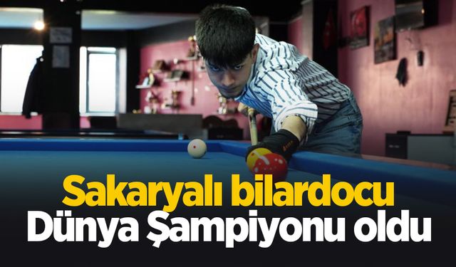 Sakaryalı Seymen Özbaş bilardoda dünya şampiyonu oldu