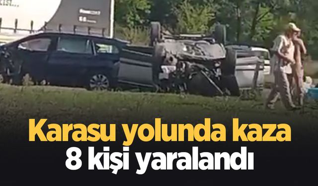 Karasu yolunda kaza 8 yaralı