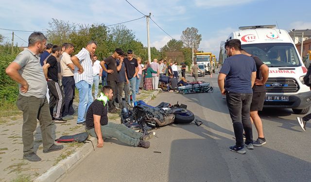 Sürücülerin metrelerce sürüklendiği kaza kamerada