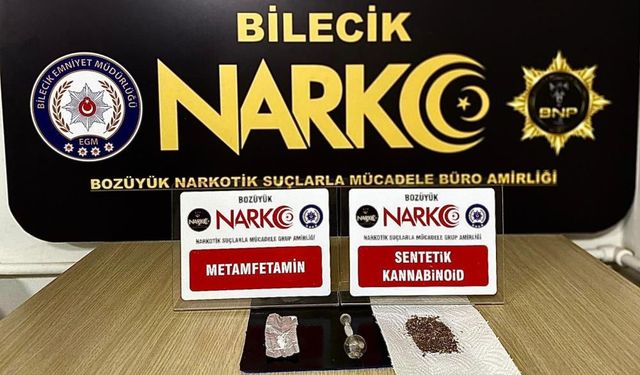 Bilecik'te durdurulan şüpheli araçta uyuşturucu madde ele geçirildi