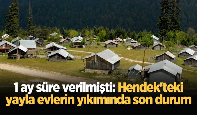 1 ay süre verilmişti: Hendek'teki yayla evlerin yıkımında son durum