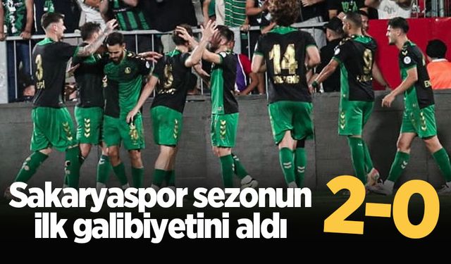 Sakaryaspor sezonun ilk galibiyetini aldı