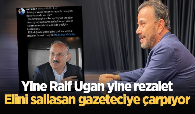 Yine Raif Ugan yine rezalet; Elini sallasan gazeteciye çarpıyor