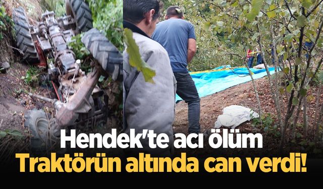 Hendek'te acı ölüm: Traktörün altında can verdi!