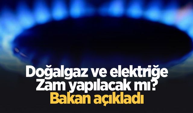 Doğalgaz ve elektriğe zam yapılacak mı? Açıklama geldi