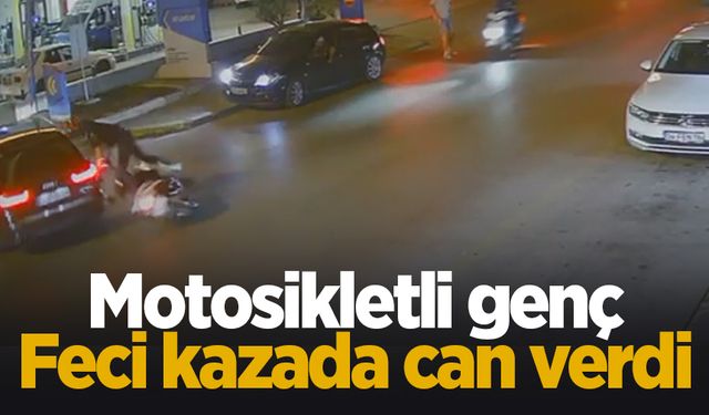 Motosikletli genç feci kazada öldü