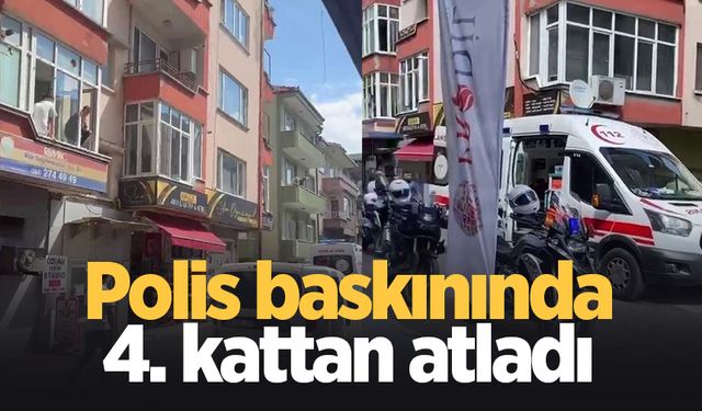 Polisten kaçan şahıs 4. kattan düşerek yaralandı