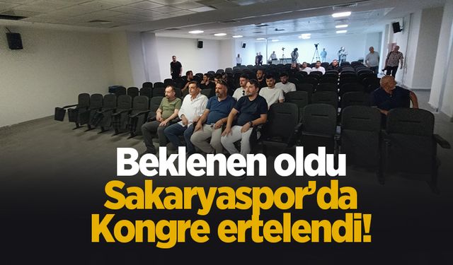 Sakaryaspor'da çoğunluk sağlanamadı, kongre ertelendi