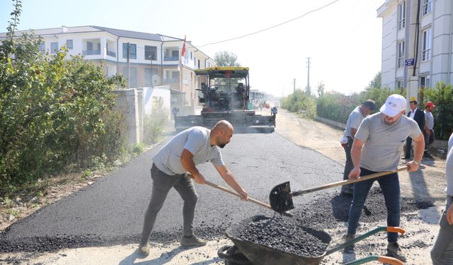 Yazlık Mahallesi’nde asfalt çalışması