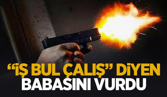 Babasını silahla vurdu