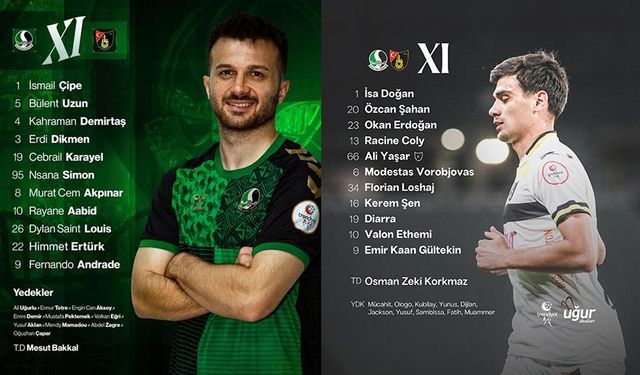 Sakaryaspor-İstanbulspor maçının onbirleri belli oldu