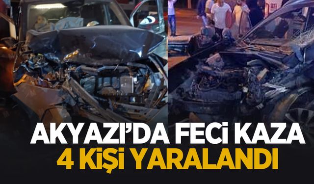 Lüks araçlar kafa kafaya çarpıştı: 4 yaralı