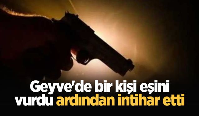 Geyve'de bir kişi eşini vurdu ardından intihar etti