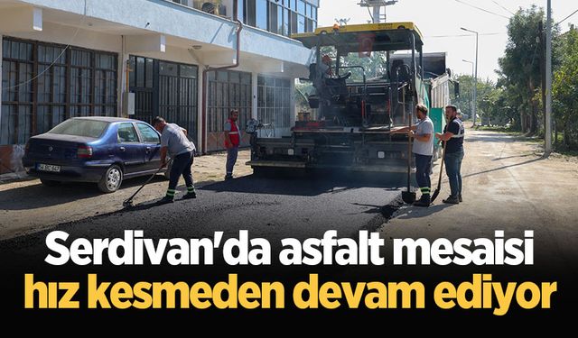 Serdivan'da asfalt mesaisi hız kesmeden devam ediyor