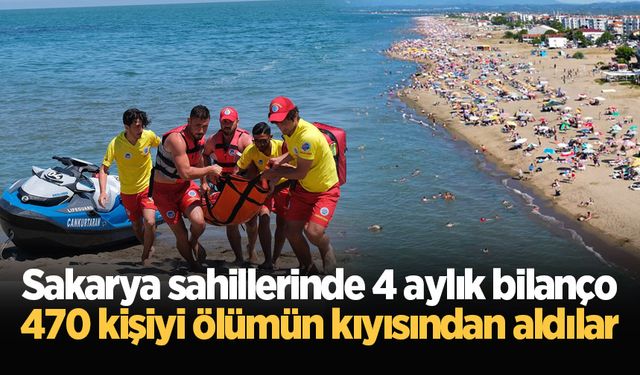 Sakarya sahillerinde 4 aylık bilanço: 470 kişiyi ölümün kıyısından aldılar