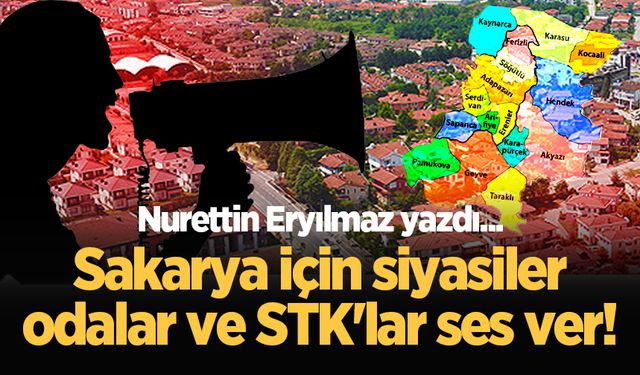 Sakarya için siyasiler odalar ve STK'lar ses ver!