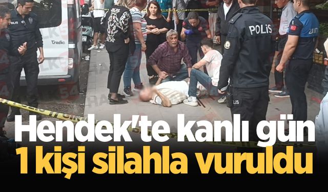 Hendek'te kanlı gün: 1 kişi silahla vuruldu