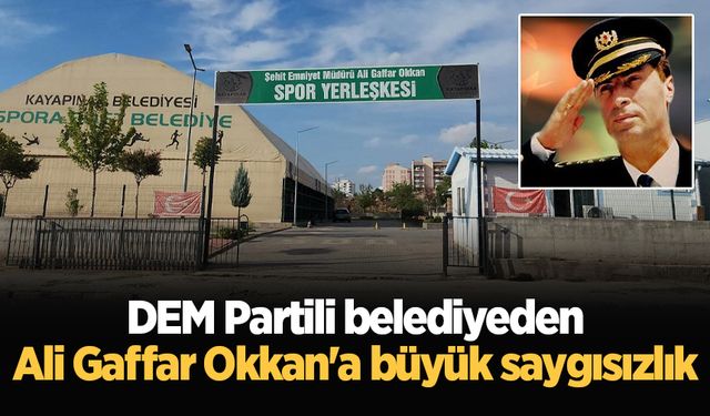 DEM Partili belediyenin Ali Gaffar Okkan Spor Yerleşkesinin isim değişikliği talebine ret