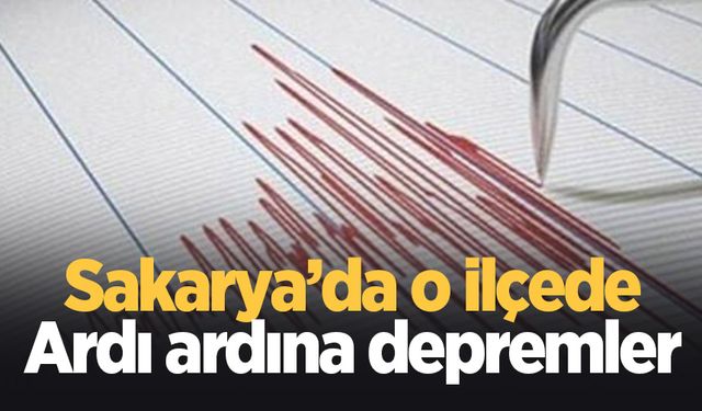 Sakarya'da peş peşe depremler