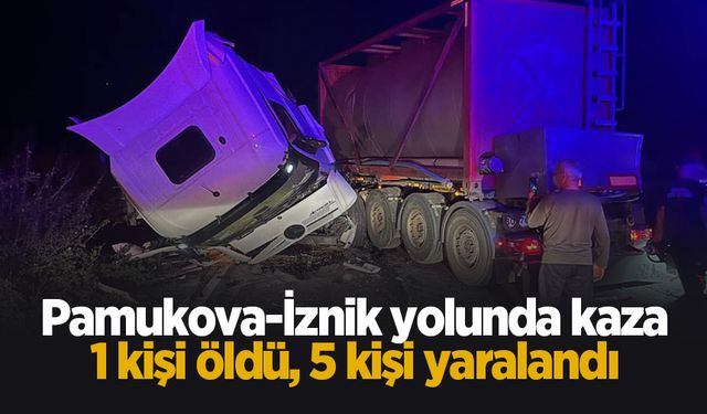 Pamukova-İznik yolunda feci kaza: 1 ölü, 5 yaralı