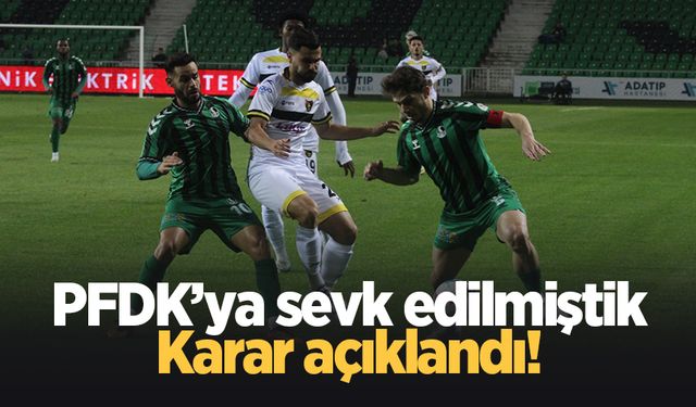 PFDK Sakaryaspor'un cezasını açıkladı