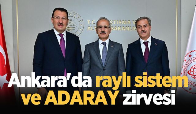 Alemdar ve Yavuz'dan Bakan Uraloğlu'na ziyaret: Hafif raylı sistem projesi ve ADARAY konuşuldu