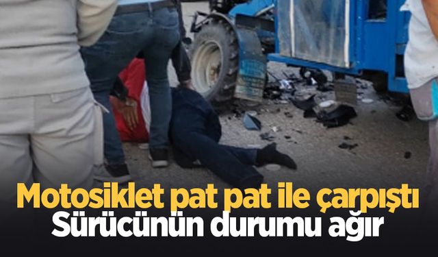 Feci kaza: Motosikletli ağır yaralandı