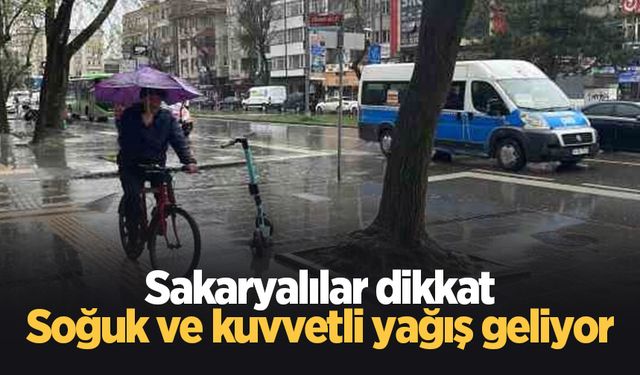 Sakarya için yağış ve soğuk hava uyarısı