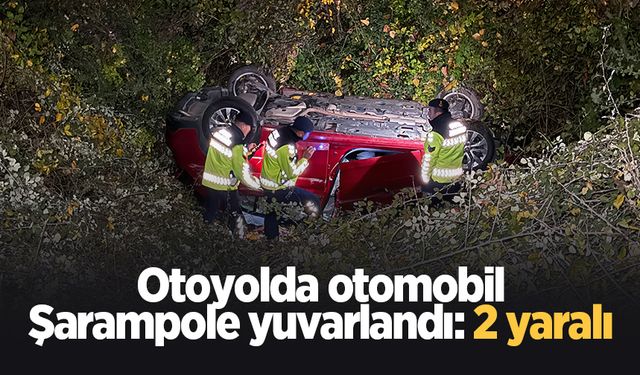 Otomobil şarampole yuvarlandı: 2 yaralı