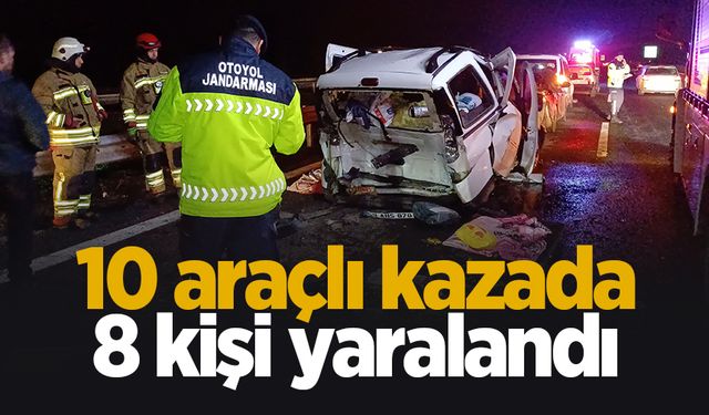 İki ayrı zincirleme kazada 10 araç çarpıştı: 8 yaralı