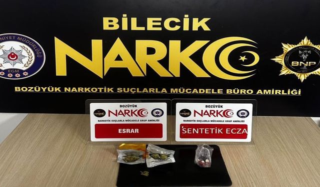 Bilecik'te durdurulan şüpheli araçta uyuşturucu madde ele geçti