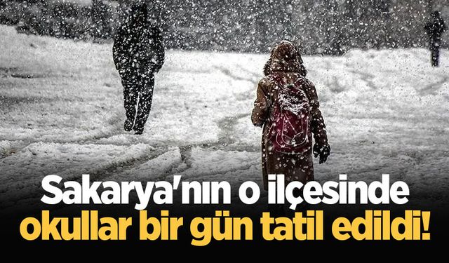 Sakarya'nın o ilçesinde okullar bir gün tatil edildi!