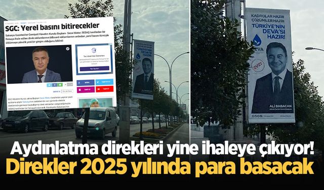 Aydınlatma direkleri yine ihaleye çıkıyor! Direkler 2025 yılında para basacak