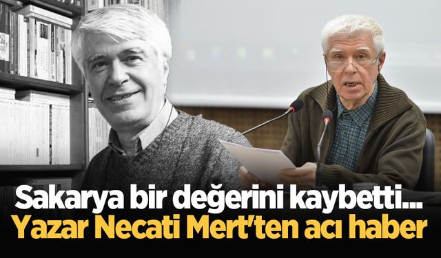 Sakarya bir değerini kaybetti... Yazar Necati Mert'ten acı haber