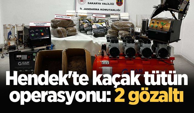 Hendek'te kaçak tütün operasyonu: 2 gözaltı