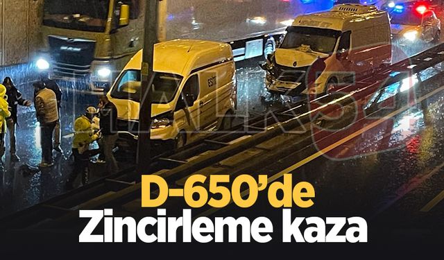 Alt geçit suyla doldu, zincirleme kaza yaşandı