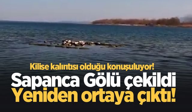 Sapanca Gölü çekildi, yeniden ortaya çıktı