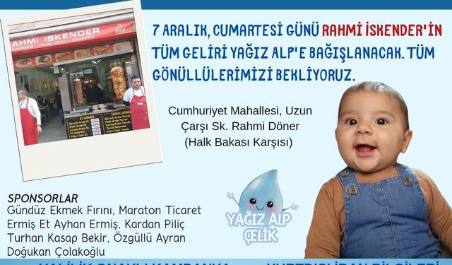 SMA’lı Yağız Alp için bir yemek de sen ye