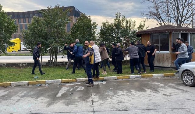 Gazdan sebep birbirine giren grubu polis havaya ateş açarak ayırdı