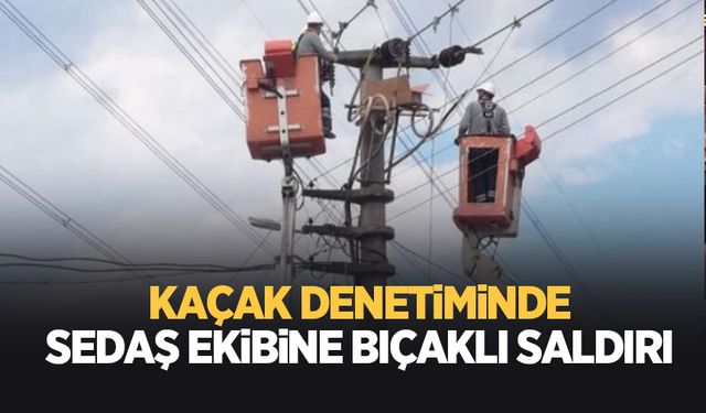 Kaçak elektrik denetimi yapan ekibe bıçakla saldırdı