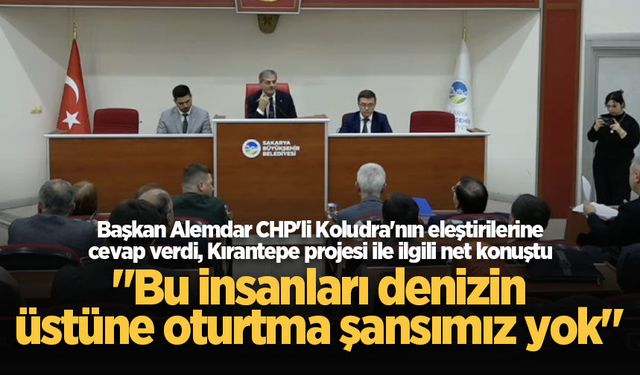 Başkan Alemdar Kırantepe projesi ile ilgili net konuştu