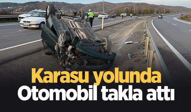 Kontrolden çıkan otomobil takla attı: 1 yaralı